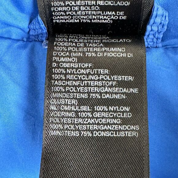 The North Face 550 Puffer Jacket Boys XL 18/20 Goose Down Full Zip Coat Blue - Picture 6 of 11